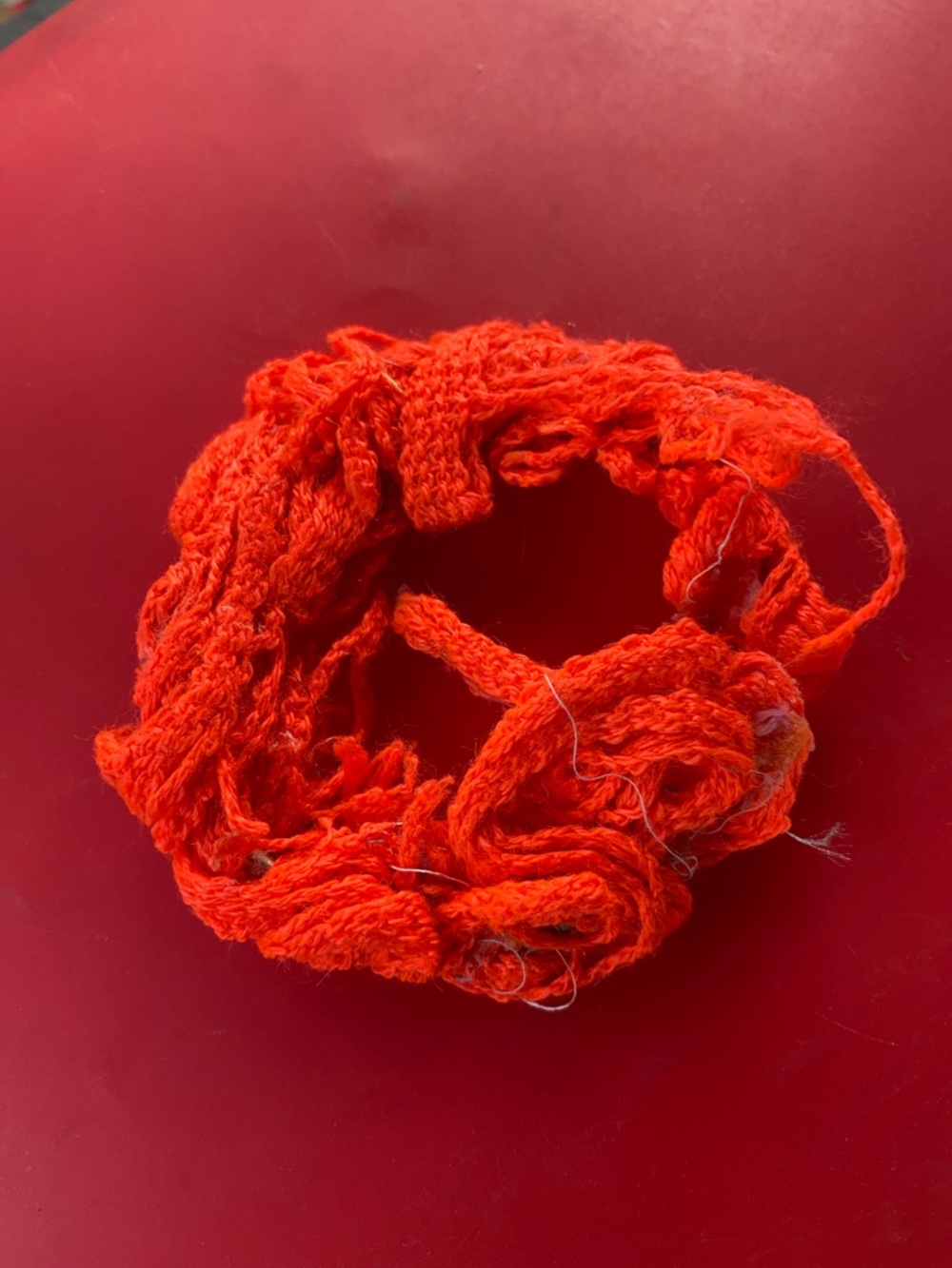 Vibrant Orange Knit Bracelet - Women's Jewelry
